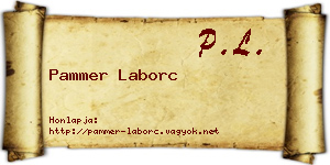 Pammer Laborc névjegykártya
